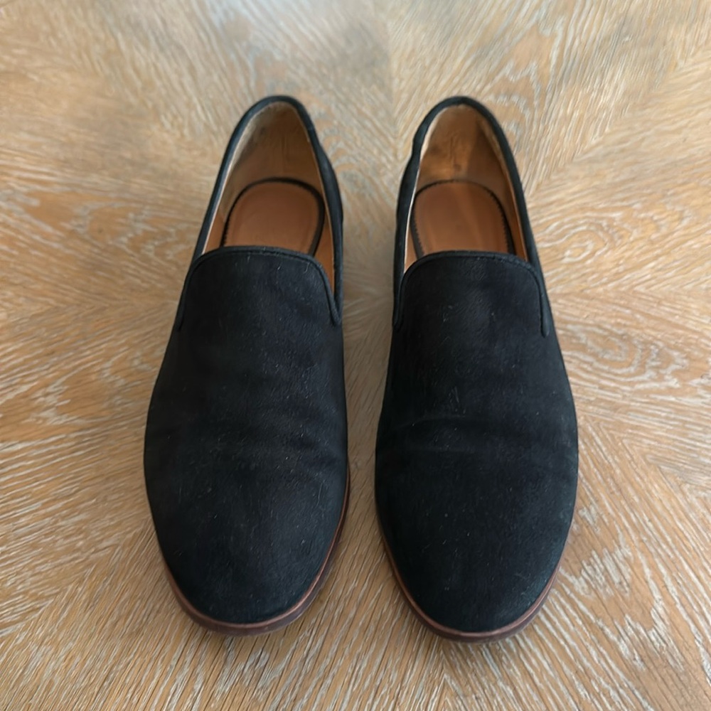 Franco Sarto Black Suede Slip On